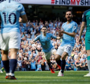 Phil Foden celebra su gol ante el Tottenham Phil Foden celebra su gol ante el Tottenham