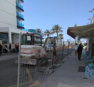 Obras de soterramiento de contenedores en la Playa de Palma Obras de soterramiento de contenedores en la Playa de Palma