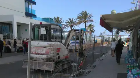 Obras de soterramiento de contenedores en la Playa de Palma Obras de soterramiento de contenedores en la Playa de Palma