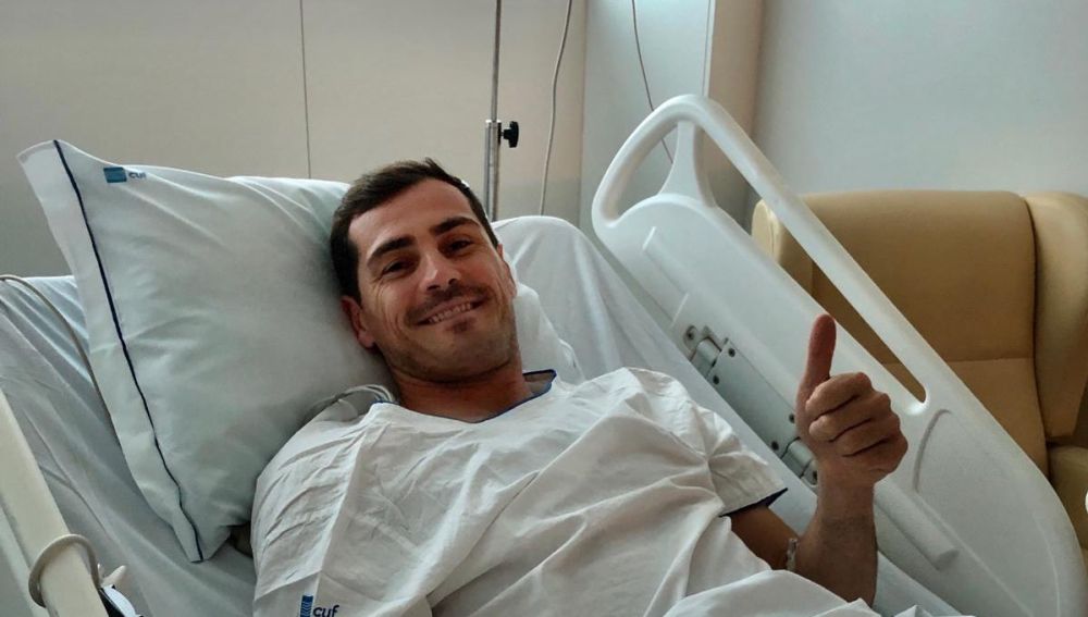 Iker Casillas en el hospital