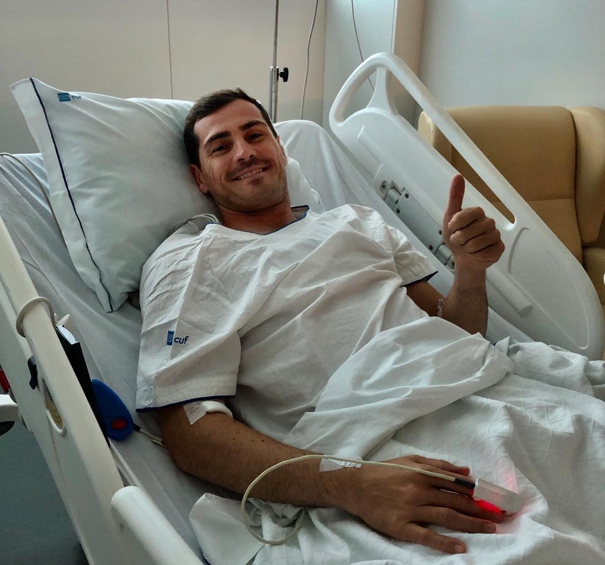Iker Casillas: "Todo controlado por aquí, un susto grande pero con las fuerzas intactas" Iker Casillas: "Todo controlado por aquí, un susto grande pero con las fuerzas intactas"