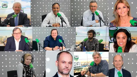 Fernando Ónega, Antonio Casado, John Müller, Sandra Golpe, Paco Marhuenda, Pilar Cernuda, Félix José Casillas, Carlos Rodríguez Braun, Kiko Llaneras, Ignacio Varela, Javier Caraballo y Víctor Lapuente Fernando Ónega, Antonio Casado, John Müller, Sandra Golpe, Paco Marhuenda, Pilar Cernuda, Félix José Casillas, Carlos Rodríguez Braun, Kiko Llaneras, Ignacio Varela, Javier Caraballo y Víctor Lapuente