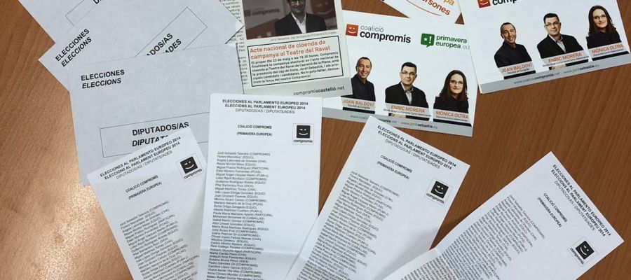 Los sobres que contenían propaganda electoral. Los sobres que contenían propaganda electoral.