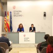 Pilar Costa y Iago Negueruela durante la rueda de prensa posterior al Consell de Govern.