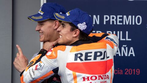 M&aacute;rquez bromea con Quartararo