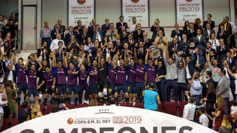 El Bar&ccedil;a Lassa levanta la Copa del Rey de f&uacute;tbol sala