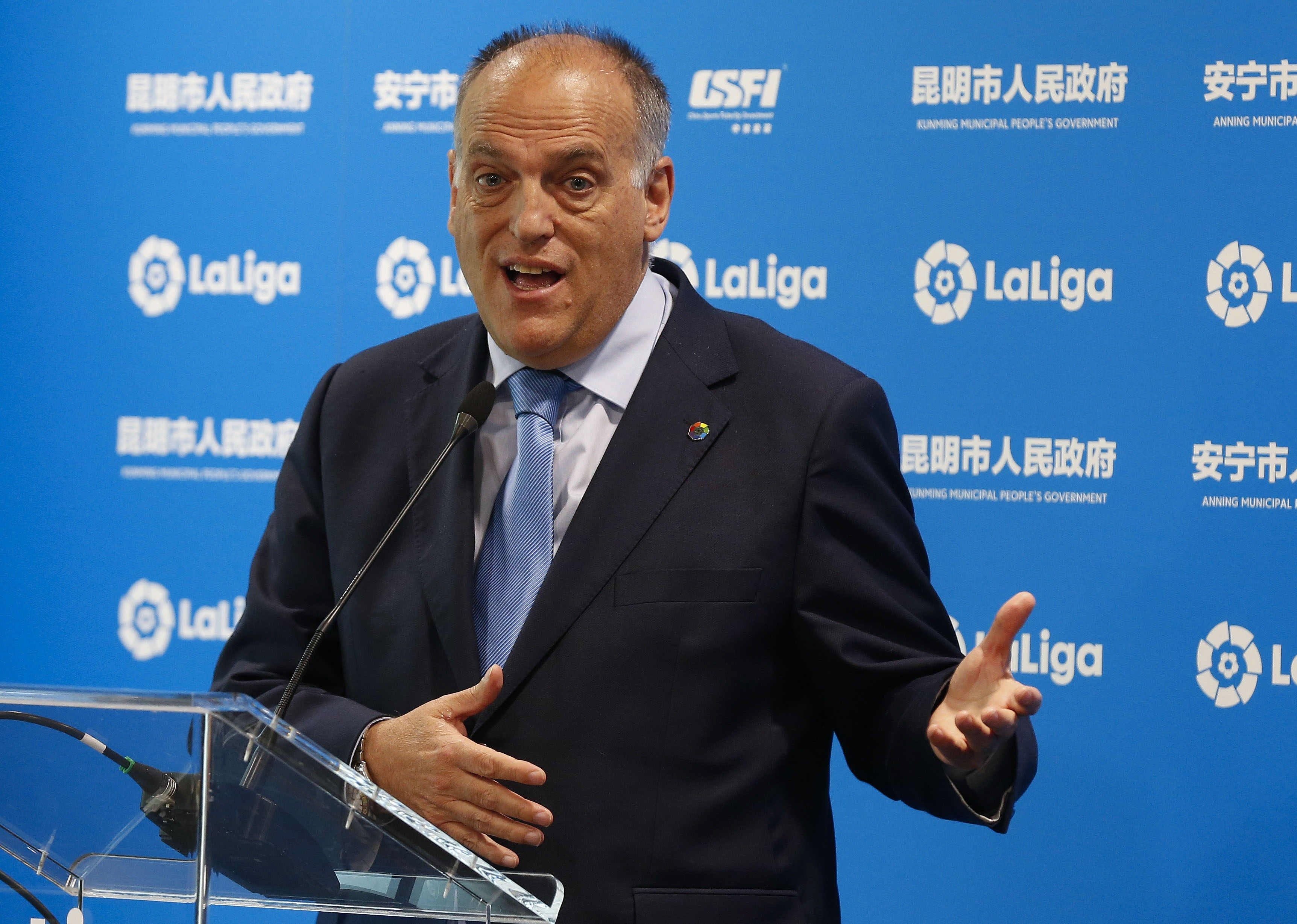 Tebas: "Estoy convencido de que habrá partidos los lunes" Tebas: "Estoy convencido de que habrá partidos los lunes"