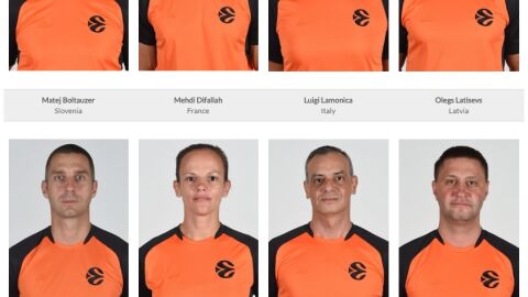 Los ocho colegiados elegidos para la Final Four