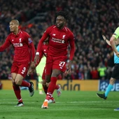 Origi celebra el 4-0 contra el Barcelona Origi celebra el 4-0 contra el Barcelona