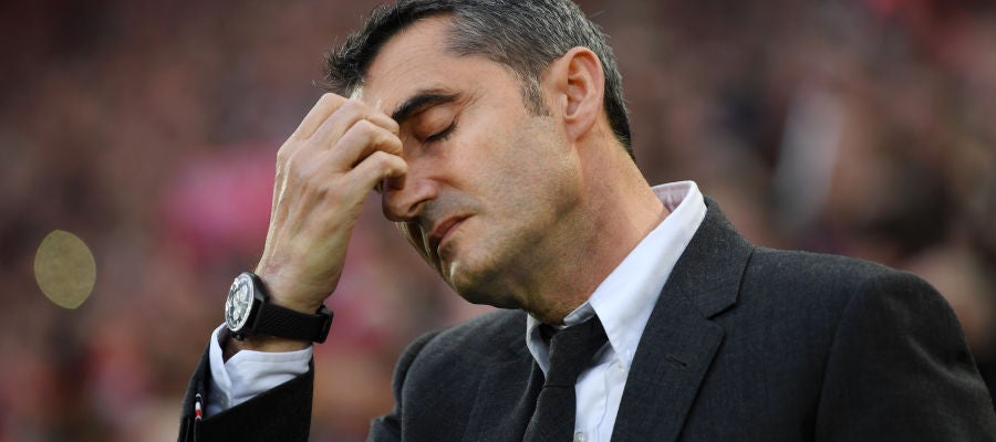 Ernesto Valverde lamenta la derrota del Barcelona Ernesto Valverde lamenta la derrota del Barcelona
