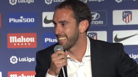 Diego God&iacute;n, en su despedida del Atl&eacute;tico