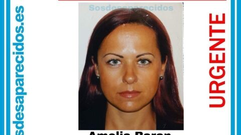 C&aacute;rtel que alerta de la desaparici&oacute;n de Amelia Baran, en Palma. 