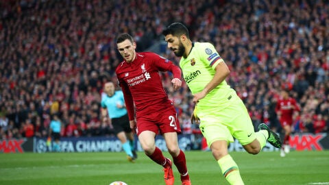Robertson y Su&aacute;rez durante el partido de vuelta