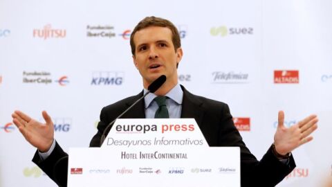 El líder del PP, Pablo Casado