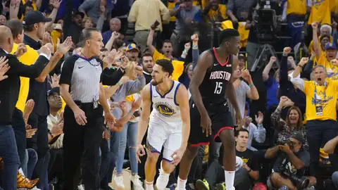 Klay Thompson, en acción ante los Rockets Klay Thompson, en acción ante los Rockets