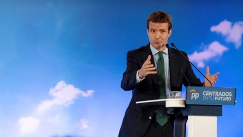 El presidente del PP, Pablo Casado