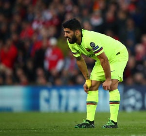 Luis Suárez, durante el partido contra el Liverpool Luis Suárez, durante el partido contra el Liverpool