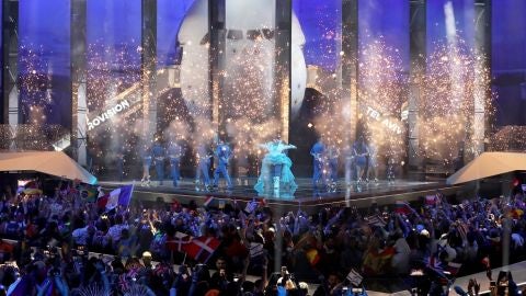 Imagen de la actuaci&oacute;n de la ganadora de Eurovisi&oacute;n 2018, con la que se ha abierto la gala final de este a&ntilde;o