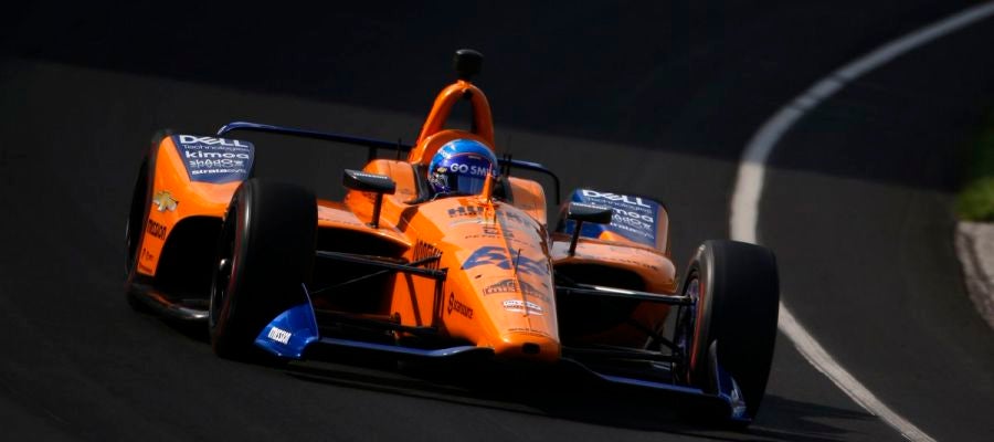 Fernando Alonso rueda en el óvalo de Indianápolis Fernando Alonso rueda en el óvalo de Indianápolis