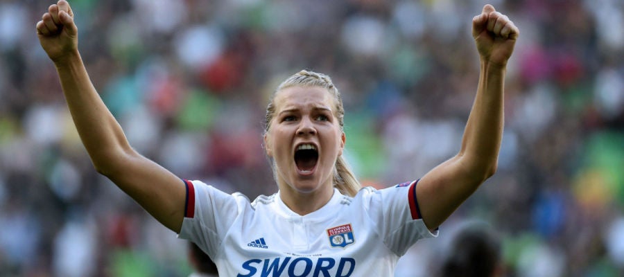 Hegerberg celebra un gol Hegerberg celebra un gol