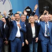 Marine Le Pen y Matteo Salvini