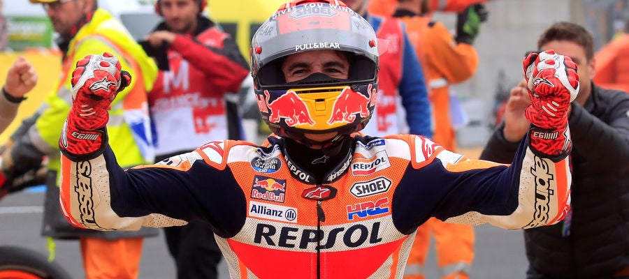 Marc Márquez celebra su victoria Marc Márquez celebra su victoria