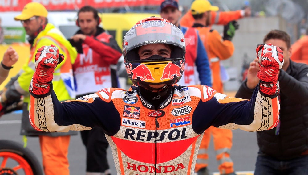 Marc Márquez celebra su victoria Marc Márquez celebra su victoria