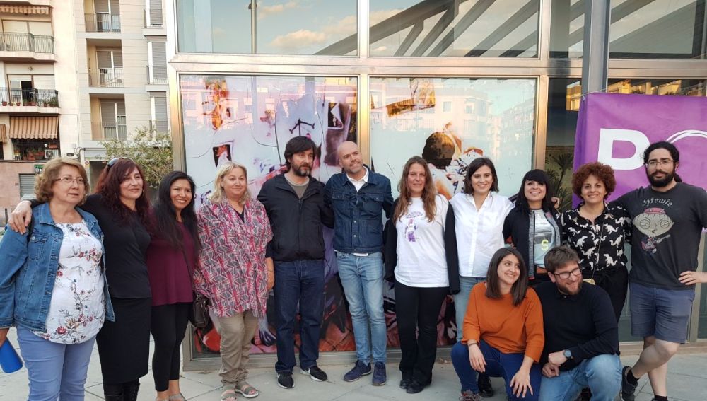 Acto de Podemos en la plaza de la Aparadora de Elche.