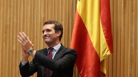 El líder del PP, Pablo Casado