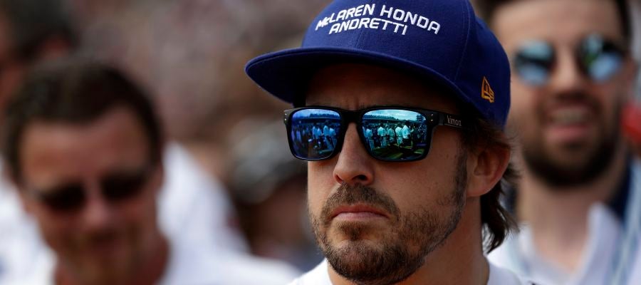 Fernando Alonso, en el trazado de Indianápolis Fernando Alonso, en el trazado de Indianápolis