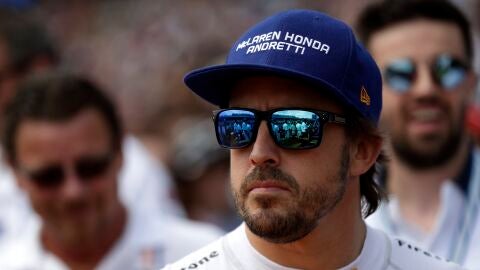 Fernando Alonso, en el trazado de Indian&aacute;polis