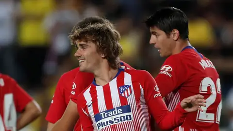 Griezmann celebra su último gol con el Atlético de Madrid Griezmann celebra su último gol con el Atlético de Madrid