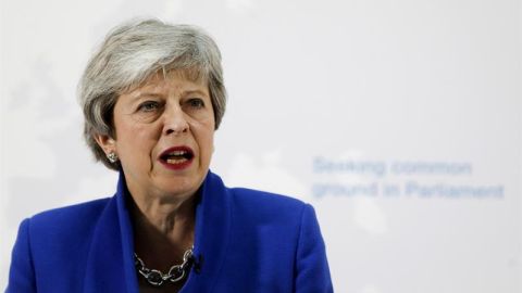 La primera ministra brit&aacute;nica, Theresa May