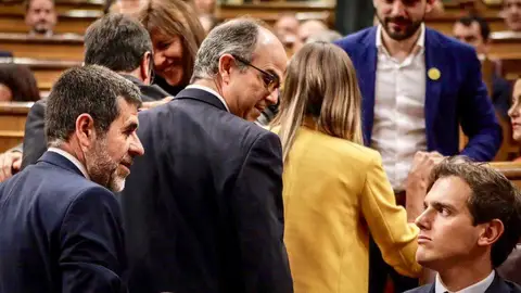 Albert Rivera, Jordi Sànchez y Jordi Turull Albert Rivera, Jordi Sànchez y Jordi Turull