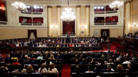 Vista general del hemiciclo del Senado