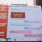 Ciudadanos despliega una nueva lona gigante en Madrid