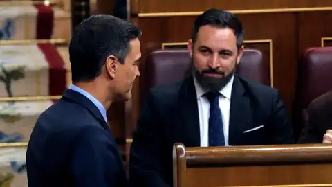 Santiago Abascal y Pedro Sánchez en el Congreso Santiago Abascal y Pedro Sánchez en el Congreso