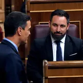 Santiago Abascal y Pedro Sánchez en el Congreso Santiago Abascal y Pedro Sánchez en el Congreso
