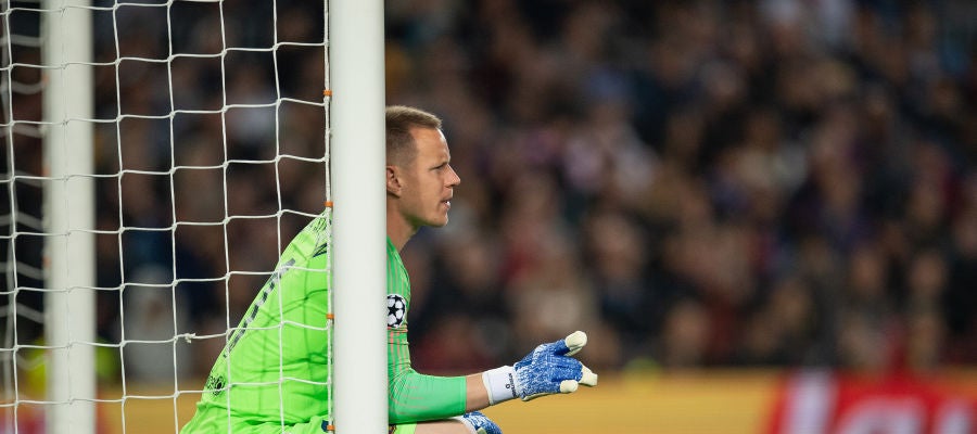 Ter Stegen, durante un partido con el Barcelona Ter Stegen, durante un partido con el Barcelona
