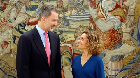 El Rey Felipe VI y la presidenta del Congreso, Meritxell Batet