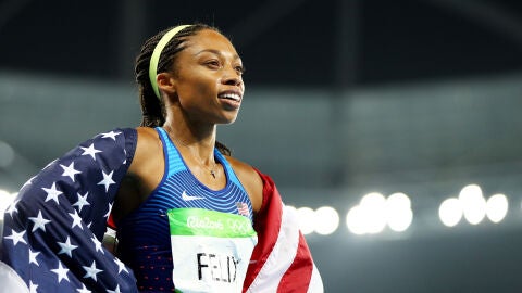 Allyson Felix, durante los Juegos Ol&iacute;mpicos de R&iacute;o