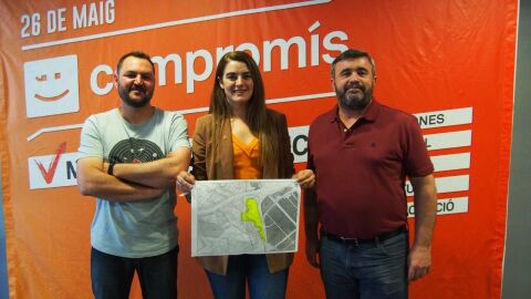 Alejandro Escalada, Mireia Moll&agrave; y Jos&eacute; Manuel Penalva, alcaldables de Comprom&iacute;s. 