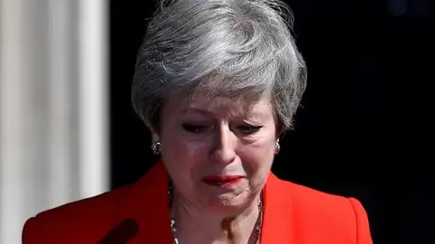 Theresa May tras anunciar su dimisión Theresa May tras anunciar su dimisión