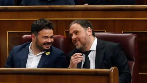 Oriol Junqueras y Gabriel Rufián en el Congreso Oriol Junqueras y Gabriel Rufián en el Congreso