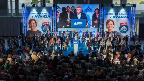 Acto central de campaña de Foro Asturias en Gijón Intervención del candidato a la Alcaldía, Álvaro Muñiz