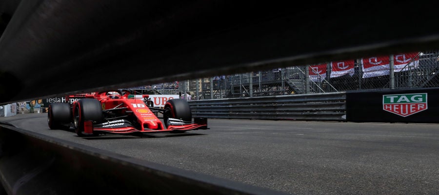 Charles Leclerc, en acción en Montecarlo Charles Leclerc, en acción en Montecarlo