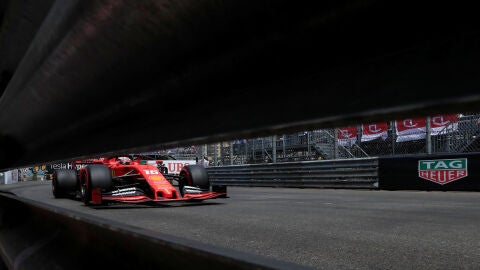 Charles Leclerc, en acci&oacute;n en Montecarlo