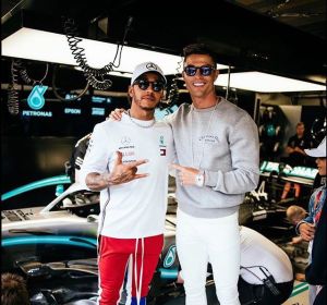 Lewis Hamilton y Cristiano Ronaldo Lewis Hamilton y Cristiano Ronaldo