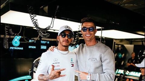 Lewis Hamilton y Cristiano Ronaldo