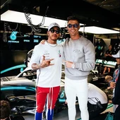 Lewis Hamilton y Cristiano Ronaldo Lewis Hamilton y Cristiano Ronaldo